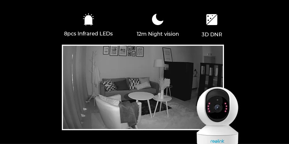 1080p Baby Monitor WiFi Camera - 2 Pcs