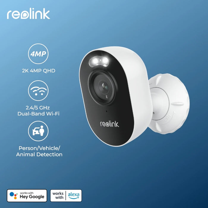 4MP Outdoor Surveillance Camera with Spotlight, Motion Detection, Audio Surveillance